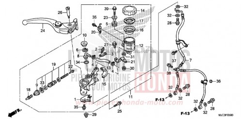 MAITRE-CYLINDRE DE FREIN AVANT CYLINDRE (CBR600RR) CBR600RRD de 2013